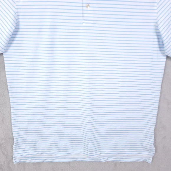 Peter Millar Polo Shirt Summer Comfort Mens XL Blue Golf Striped - Picture 8 of 11